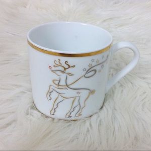 Rudolph Red Nose Reindeer Mug 12 oz Gold Rim
